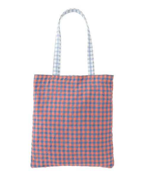 Bonjour Girl(ボンジュールガール)の「【Bonjour Girl】リバーシブルチェックトート(トートバッグ・レディース・ピンク/ホワイト/イエロー・FREE)」の4枚目の写真