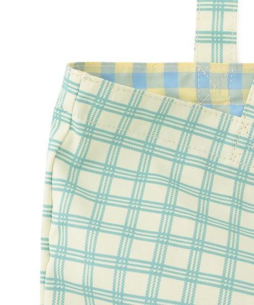 Bonjour Girl(ボンジュールガール)の「【Bonjour Girl】リバーシブルチェックトート(トートバッグ・レディース・ピンク/ホワイト/イエロー・FREE)」の12枚目の写真