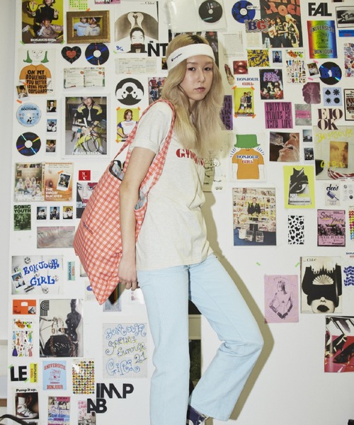 Bonjour Girl(ボンジュールガール)の「【Bonjour Girl】リバーシブルチェックトート(トートバッグ・レディース・ピンク/ホワイト/イエロー・FREE)」の16枚目の写真