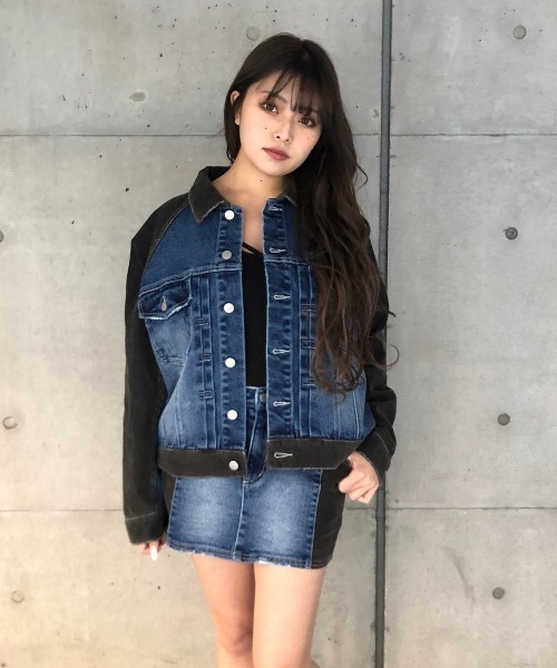 ENVYM（アンビー）の「コーデュロイスウィッチングＪＫ（デニムジャケット・レディース・ベージュ/グレー・FREE）」の10枚目の写真