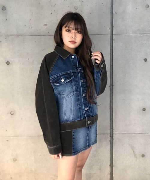 ENVYM（アンビー）の「コーデュロイスウィッチングＪＫ（デニムジャケット・レディース・ベージュ/グレー・FREE）」の11枚目の写真