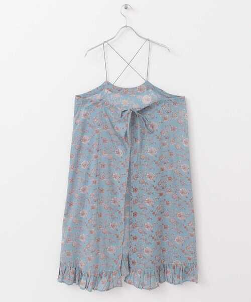 siiwa（シーワ）の「siiwa　インドプリントエプロンスカート（ワンピース・レディース・オフホワイト/ブルー・ONE）」の8枚目の写真