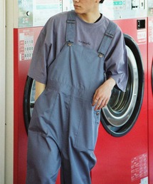 ZIP FIVE | 【ZIP FIVE】T/Cツイル / デニム サイドボタン ワイド オーバーオールサロペット(サロペット/オーバーオール)