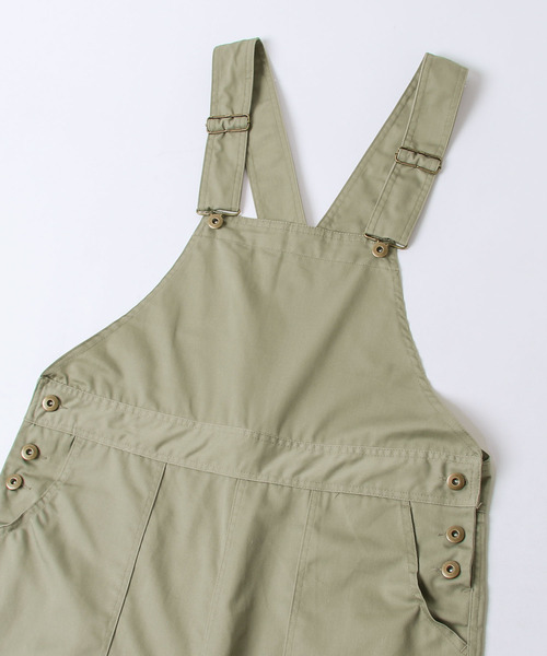 ZIP FIVE（ジップファイブ）の「【ZIP FIVE】T/Cツイル / デニム サイドボタン ワイド オーバーオールサロペット（サロペット/オーバーオール・レディース・ブラック/ベージュ/パープル/ネイビー/ブラウン/アイボリー/カーキ/ブルー/ライトベージュ/ブルー系/ストライプ・SMALL/MEDIUM/LARGE）」の14枚目の写真
