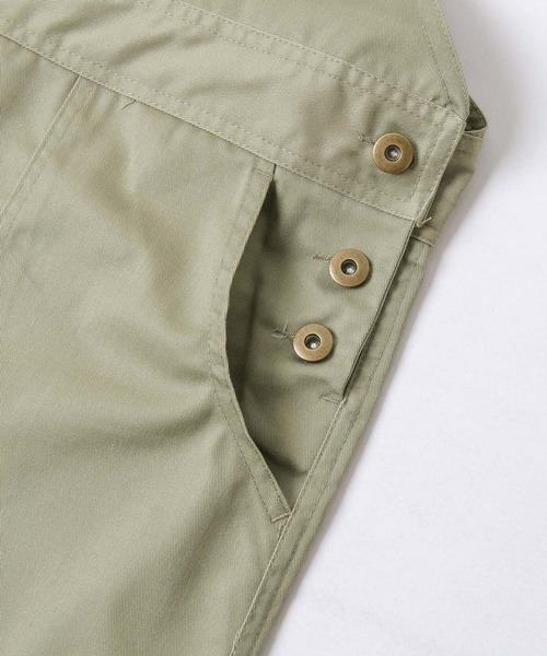 ZIP FIVE（ジップファイブ）の「【ZIP FIVE】T/Cツイル / デニム サイドボタン ワイド オーバーオールサロペット（サロペット/オーバーオール・レディース・ブラック/ベージュ/パープル/ネイビー/ブラウン/アイボリー/カーキ/ブルー/ライトベージュ/ブルー系/ストライプ・SMALL/MEDIUM/LARGE）」の17枚目の写真