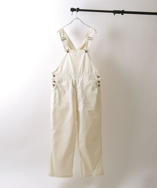 ZIP FIVE（ジップファイブ）の「【ZIP FIVE】T/Cツイル / デニム サイドボタン ワイド オーバーオールサロペット（サロペット/オーバーオール・レディース・ブラック/ベージュ/パープル/ネイビー/ブラウン/アイボリー/カーキ/ブルー/ライトベージュ/ブルー系/ストライプ・SMALL/MEDIUM/LARGE）」の15枚目の写真