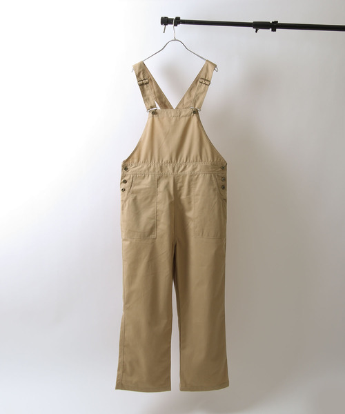 ZIP FIVE（ジップファイブ）の「【ZIP FIVE】T/Cツイル / デニム サイドボタン ワイド オーバーオールサロペット（サロペット/オーバーオール・レディース・ブラック/ベージュ/パープル/ネイビー/ブラウン/アイボリー/カーキ/ブルー/ライトベージュ/ブルー系/ストライプ・SMALL/MEDIUM/LARGE）」の21枚目の写真