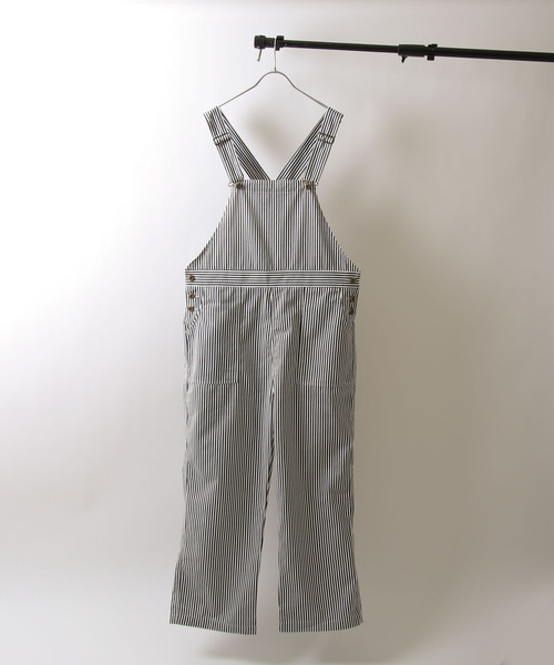 ZIP FIVE（ジップファイブ）の「【ZIP FIVE】T/Cツイル / デニム サイドボタン ワイド オーバーオールサロペット（サロペット/オーバーオール・レディース・ブラック/ベージュ/パープル/ネイビー/ブラウン/アイボリー/カーキ/ブルー/ライトベージュ/ブルー系/ストライプ・SMALL/MEDIUM/LARGE）」の19枚目の写真