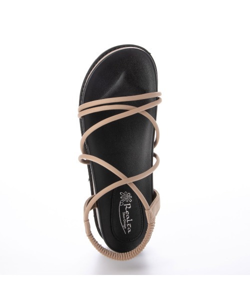 Realta(レアルタ)の「Realta(レアルタ) 厚底クロスライン サンダル(サンダル・レディース・カーキ/ブラック/ベージュ/ブラック系その他2/ブラック系その他/ホワイト系その他/ネイビー/ベージュ系その他・L/LL/M/S)」の18枚目の写真