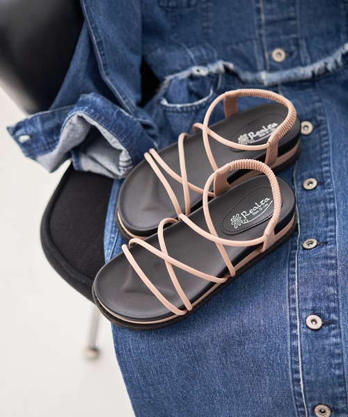 Realta(レアルタ)の「Realta(レアルタ) 厚底クロスライン サンダル(サンダル・レディース・カーキ/ブラック/ベージュ/ブラック系その他2/ブラック系その他/ホワイト系その他/ネイビー/ベージュ系その他・L/LL/M/S)」の17枚目の写真