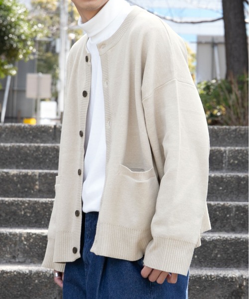 PairPair（ペアペア）の「ワイドスリーブクルーカーディガン(ユニセックス)（カーディガン/ボレロ・レディース・ブラック/アイボリー/グレイッシュベージュ/グレイッシュブルー・FREE）」の13枚目の写真