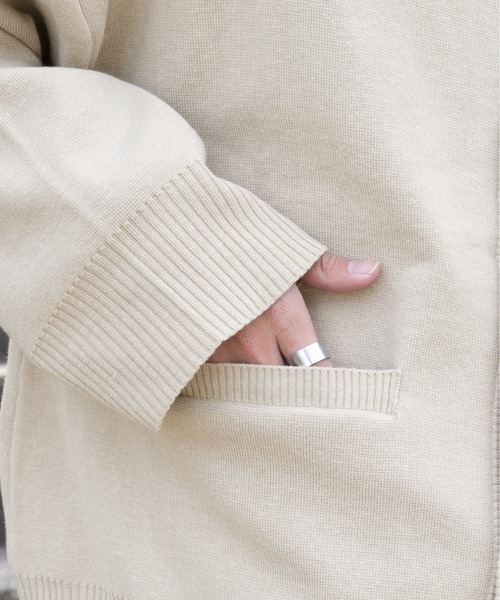 PairPair（ペアペア）の「ワイドスリーブクルーカーディガン(ユニセックス)（カーディガン/ボレロ・レディース・ブラック/アイボリー/グレイッシュベージュ/グレイッシュブルー・FREE）」の20枚目の写真