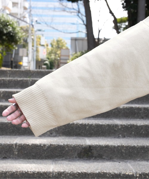 PairPair（ペアペア）の「ワイドスリーブクルーカーディガン(ユニセックス)（カーディガン/ボレロ・レディース・ブラック/アイボリー/グレイッシュベージュ/グレイッシュブルー・FREE）」の19枚目の写真