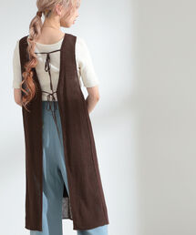 Ray BEAMS | Ray BEAMS / バック オープン ベスト(ニット/セーター)