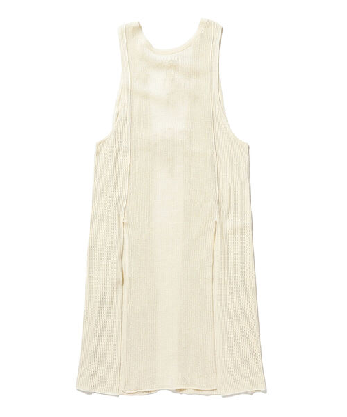 Ray BEAMS（レイビームス）の「Ray BEAMS / バック オープン ベスト（ニット/セーター・レディース・ダークブラウン/オフホワイト・ONE SIZE）」の3枚目の写真