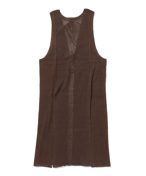 Ray BEAMS（レイビームス）の「Ray BEAMS / バック オープン ベスト（ニット/セーター・レディース・ダークブラウン/オフホワイト・ONE SIZE）」の19枚目の写真