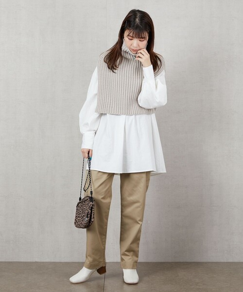 FREAK'S STORE（フリークスストア）の「▽【WEB限定】スケーターパンツ（スラックス・レディース・ナチュラル/ブラック/ベージュ/オリーブ/ブルー・SMALL/MEDIUM）」の13枚目の写真