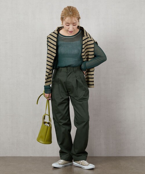 FREAK'S STORE（フリークスストア）の「▽【WEB限定】スケーターパンツ（スラックス・レディース・ナチュラル/ブラック/ベージュ/オリーブ/ブルー・SMALL/MEDIUM）」の17枚目の写真