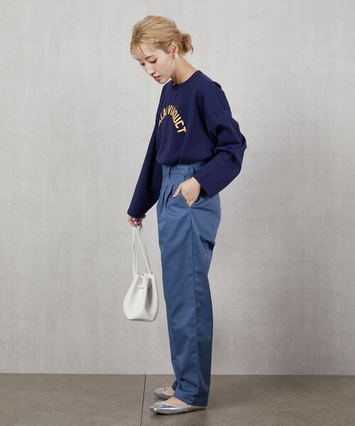 FREAK'S STORE（フリークスストア）の「▽【WEB限定】スケーターパンツ（スラックス・レディース・ナチュラル/ブラック/ベージュ/オリーブ/ブルー・SMALL/MEDIUM）」の10枚目の写真