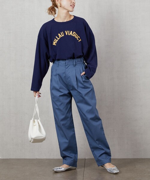 FREAK'S STORE（フリークスストア）の「▽【WEB限定】スケーターパンツ（スラックス・レディース・ナチュラル/ブラック/ベージュ/オリーブ/ブルー・SMALL/MEDIUM）」の14枚目の写真