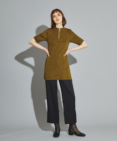 UNITED TOKYO(ユナイテッドトウキョウ)の「KASURIジップニット(ニット/セーター・レディース・ブラウン/グリーン・FREE)」の3枚目の写真