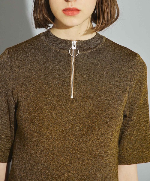 UNITED TOKYO(ユナイテッドトウキョウ)の「KASURIジップニット(ニット/セーター・レディース・ブラウン/グリーン・FREE)」の9枚目の写真