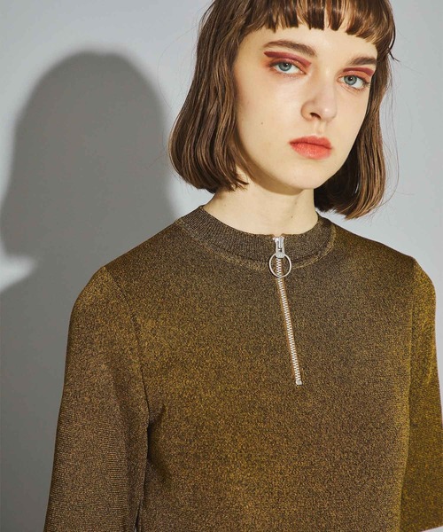 UNITED TOKYO(ユナイテッドトウキョウ)の「KASURIジップニット(ニット/セーター・レディース・ブラウン/グリーン・FREE)」の13枚目の写真