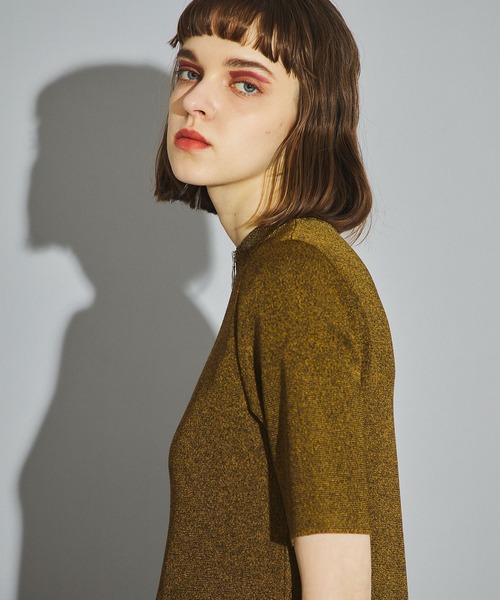 UNITED TOKYO(ユナイテッドトウキョウ)の「KASURIジップニット(ニット/セーター・レディース・ブラウン/グリーン・FREE)」の14枚目の写真