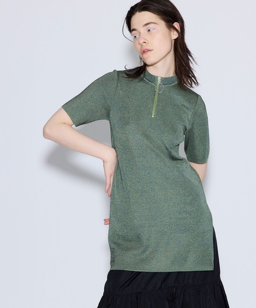 UNITED TOKYO(ユナイテッドトウキョウ)の「KASURIジップニット(ニット/セーター・レディース・ブラウン/グリーン・FREE)」の19枚目の写真