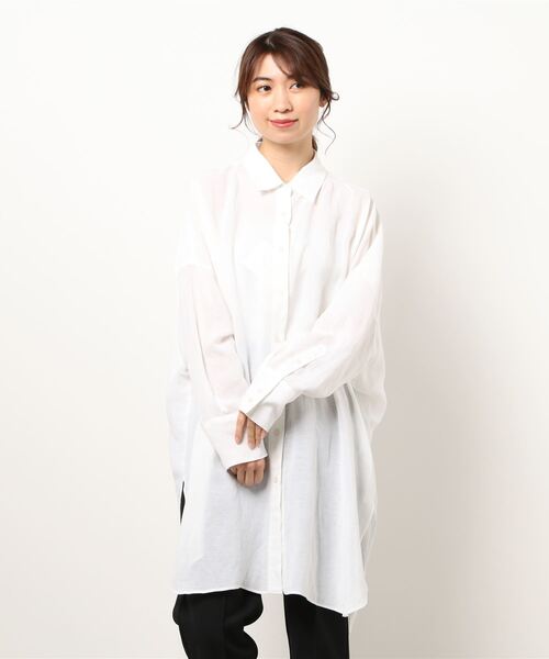 アメリカ通販ファッション Mila Owen（ミラオーウェン）の「ロングリネンシャツ（シャツ トップス