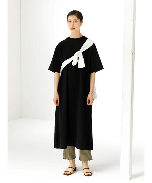 koe（コエ）の「リブメローパンツ*（その他パンツ・レディース・カーキ/ブラック/ブルーグリーン/サックスブルー/ベージュ/グレー・FREE）」の16枚目の写真