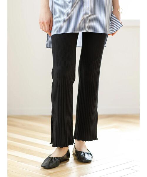 koe（コエ）の「リブメローパンツ*（その他パンツ・レディース・カーキ/ブラック/ブルーグリーン/サックスブルー/ベージュ/グレー・FREE）」の20枚目の写真