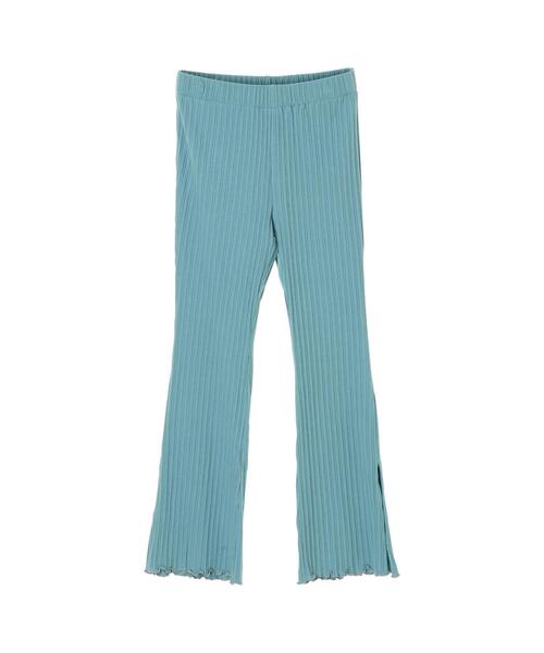 koe（コエ）の「リブメローパンツ*（その他パンツ・レディース・カーキ/ブラック/ブルーグリーン/サックスブルー/ベージュ/グレー・FREE）」の6枚目の写真