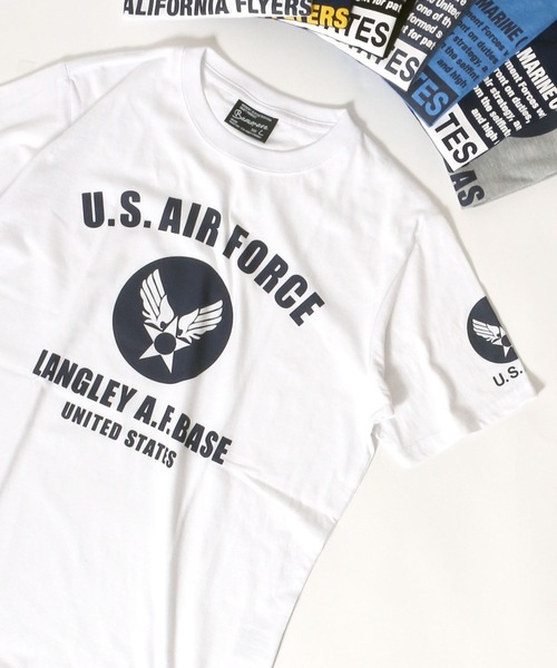 MARUKAWA(マルカワ)の「ミリタリー US.AIR FORCE プリント 半袖Tシャツ(Tシャツ/カットソー・メンズ・ホワイト系その他/ブラック系その他/杢グレー/ホワイト系その他2/ブルー系その他/ブルー系その他2/ブルー系その他3/ブルー系その他4・LL/M/L)」の3枚目の写真
