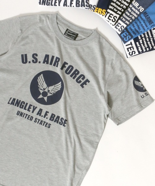 MARUKAWA(マルカワ)の「ミリタリー US.AIR FORCE プリント 半袖Tシャツ(Tシャツ/カットソー・メンズ・ホワイト系その他/ブラック系その他/杢グレー/ホワイト系その他2/ブルー系その他/ブルー系その他2/ブルー系その他3/ブルー系その他4・LL/M/L)」の6枚目の写真