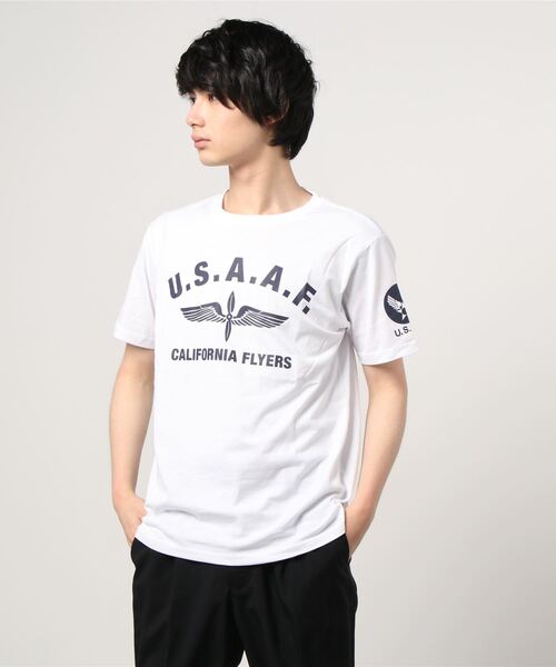 MARUKAWA(マルカワ)の「ミリタリー US.AIR FORCE プリント 半袖Tシャツ(Tシャツ/カットソー・メンズ・ホワイト系その他/ブラック系その他/杢グレー/ホワイト系その他2/ブルー系その他/ブルー系その他2/ブルー系その他3/ブルー系その他4・LL/M/L)」の19枚目の写真