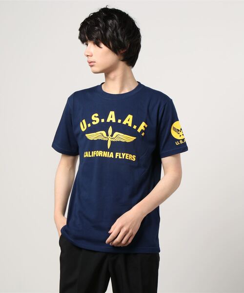 MARUKAWA(マルカワ)の「ミリタリー US.AIR FORCE プリント 半袖Tシャツ(Tシャツ/カットソー・メンズ・ホワイト系その他/ブラック系その他/杢グレー/ホワイト系その他2/ブルー系その他/ブルー系その他2/ブルー系その他3/ブルー系その他4・LL/M/L)」の21枚目の写真