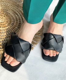 LYDIE | クロス編みスクエアサンダル(サンダル)