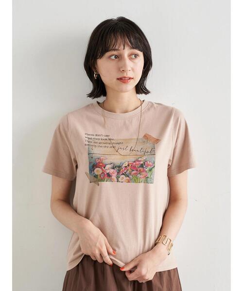 earth music&ecology（アースミュージックアンドエコロジー）の「Plants don't careTシャツ ＊（Tシャツ/カットソー・レディース・サックスブルー/ベージュ/オフホワイト・FREE）」の5枚目の写真