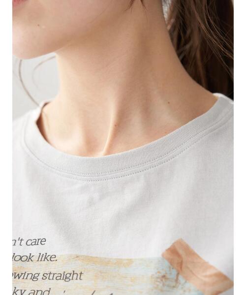 earth music&ecology（アースミュージックアンドエコロジー）の「Plants don't careTシャツ ＊（Tシャツ/カットソー・レディース・サックスブルー/ベージュ/オフホワイト・FREE）」の14枚目の写真