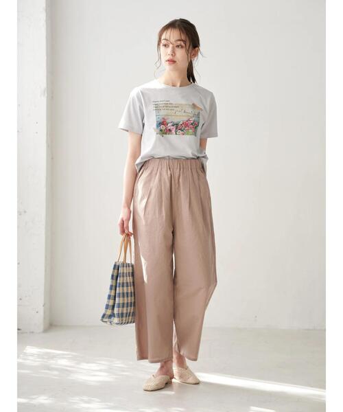 earth music&ecology（アースミュージックアンドエコロジー）の「Plants don't careTシャツ ＊（Tシャツ/カットソー・レディース・サックスブルー/ベージュ/オフホワイト・FREE）」の17枚目の写真