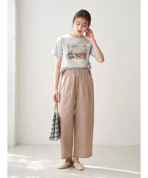 earth music&ecology（アースミュージックアンドエコロジー）の「Plants don't careTシャツ ＊（Tシャツ/カットソー・レディース・サックスブルー/ベージュ/オフホワイト・FREE）」の18枚目の写真