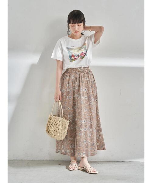 earth music&ecology（アースミュージックアンドエコロジー）の「Plants don't careTシャツ ＊（Tシャツ/カットソー・レディース・サックスブルー/ベージュ/オフホワイト・FREE）」の21枚目の写真