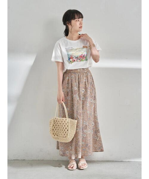 earth music&ecology（アースミュージックアンドエコロジー）の「Plants don't careTシャツ ＊（Tシャツ/カットソー・レディース・サックスブルー/ベージュ/オフホワイト・FREE）」の22枚目の写真