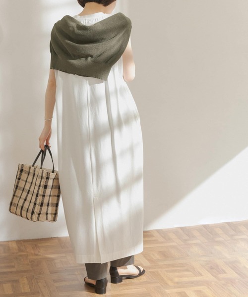FORK&SPOON（フォークアンドスプーン）の「FORK&SPOON　ショルダータックワンピース（ワンピース・レディース・オフホワイト/カーキ/ブラック・ONE）」の6枚目の写真