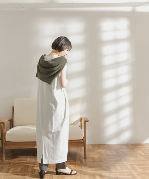 FORK&SPOON（フォークアンドスプーン）の「FORK&SPOON　ショルダータックワンピース（ワンピース・レディース・オフホワイト/カーキ/ブラック・ONE）」の10枚目の写真