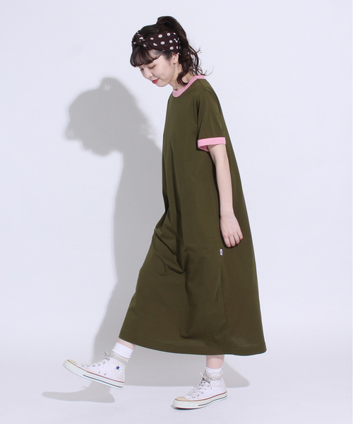シルケット天竺 ワンピース 配色ワンピース ワンピース Child Child Woman チャイルドウーマン のファッション