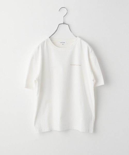 GLOBAL WORK（グローバルワーク）の「【AND YUA ANY】シアーシャツ×ロゴＴセット/943269（その他トップス・キッズ・ベージュ/ライトグリーン・150cm/160cm）」の3枚目の写真