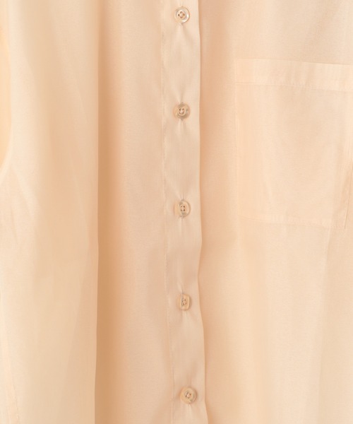 GLOBAL WORK（グローバルワーク）の「【AND YUA ANY】シアーシャツ×ロゴＴセット/943269（その他トップス・キッズ・ベージュ/ライトグリーン・150cm/160cm）」の15枚目の写真