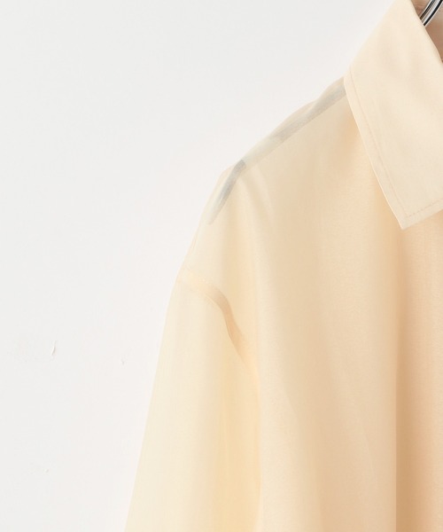 GLOBAL WORK（グローバルワーク）の「【AND YUA ANY】シアーシャツ×ロゴＴセット/943269（その他トップス・キッズ・ベージュ/ライトグリーン・150cm/160cm）」の16枚目の写真